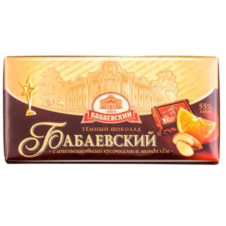 Шоколад Бабаевский апельсин/миндаль