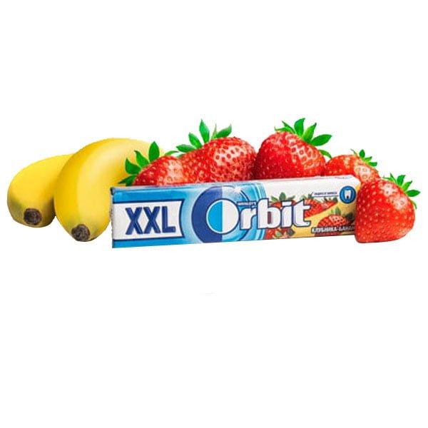 Жевательная резинка Орбит XXL клубника банан