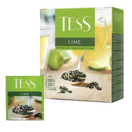 Чай Тесс (Tess) Лайм зелёный 100 пакетиков