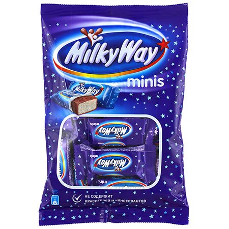 Шоколадные конфеты Милки Вей (Milky Way) minis, 176 гр.