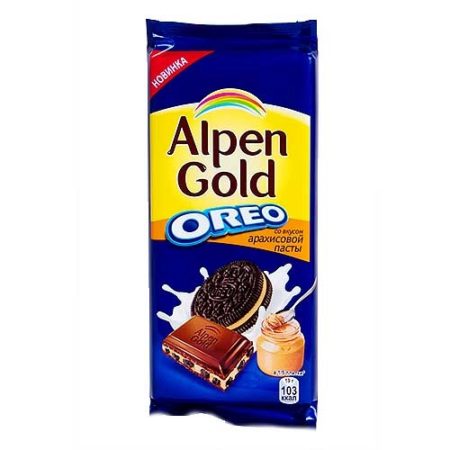 Шоколад Альпен Голд с Оreo Вкус арахисовой пасты