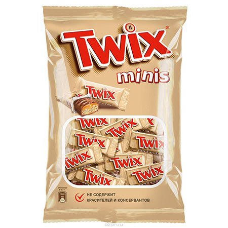 Шоколадные конфеты Твикс (Twix) minis 184 гр.