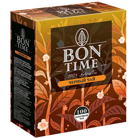 Чай Бонтайм (Bontime) черный индийский 100 пак с/я