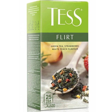 Чай Тесс (Tess) Флирт зелёный с добавками 25 пакетиков