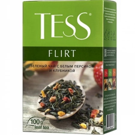Чай Тесс (Tess) Флирт зелёный листовой с добавками 100г.