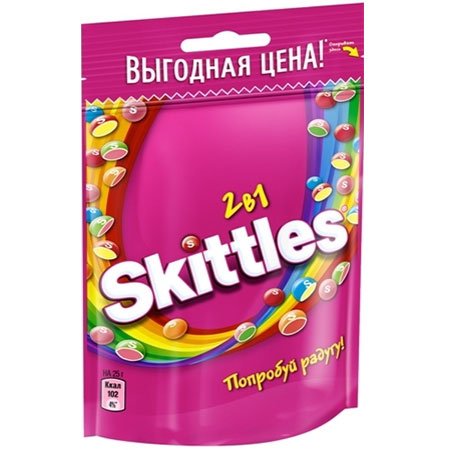 Драже Скиттлс (Skittles) 2в1, 100г.