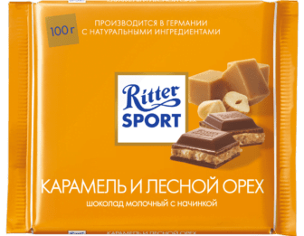Шоколад Риттер Спорт Карамель, орех