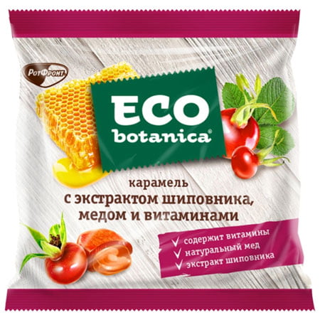 Карамель Eco-botanica вкус шиповник/мёд, 150 гр.