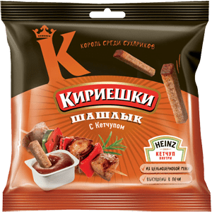 Сухарики "Кириешки" шашлык/кетчуп «Heinz»
