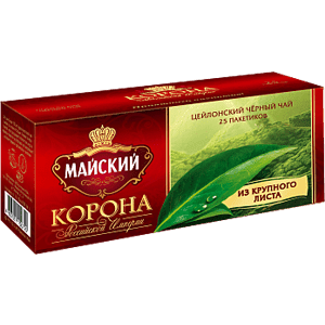 Чай Майский Корона Российской Империи 25 пакетов с ярлыками