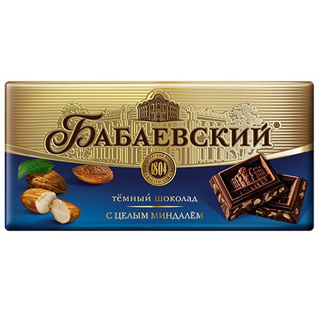Шоколад Бабаевский темный с целым миндалем 200г