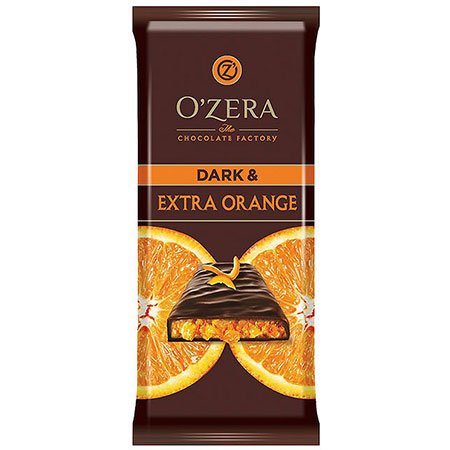 Шоколад O`Zera горький Dark & Extra Orange, 90 г