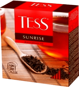 Чай Тесс (Tess) Санрайз 100 пакетов с ярлычками