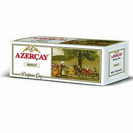 Чай Азерчай черный байховый Букет 25 пакетиков