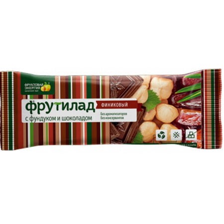 Фрутилад Батончик финиковый с фундуком и шоколадом 42г/20шт