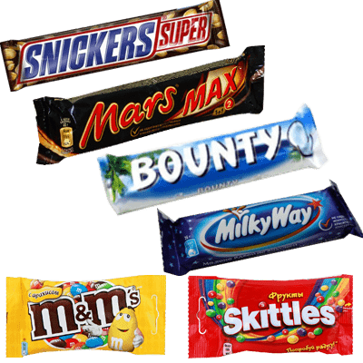 Шоколад, конфеты Марс