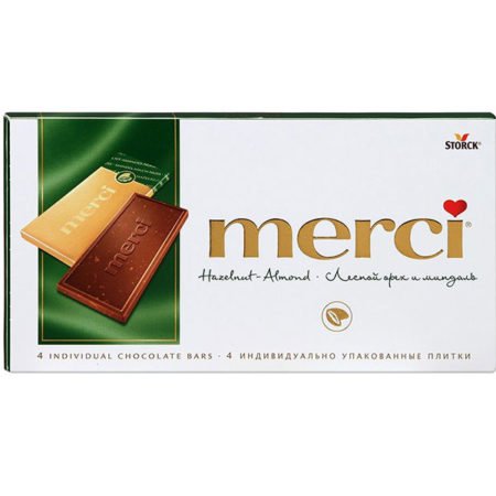 Шоколад Мерси (Merci) Лесной орех с миндалем
