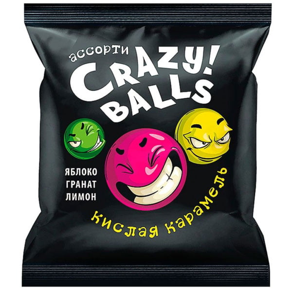 Карамель кислая Crazy Balls