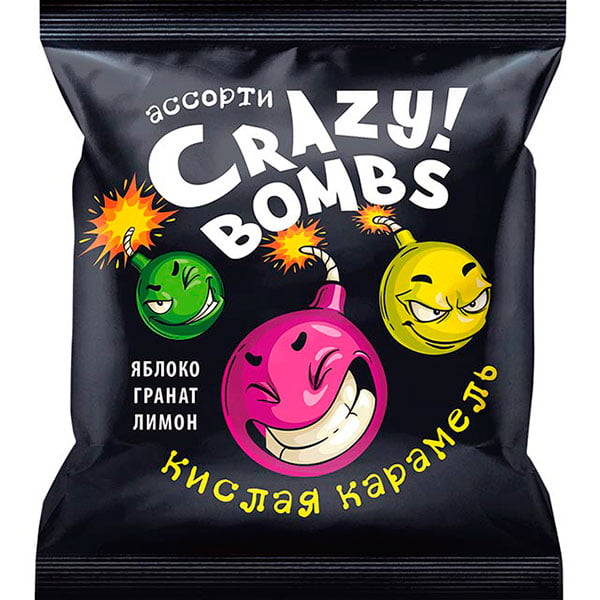 Карамель кислая Crazy bombs