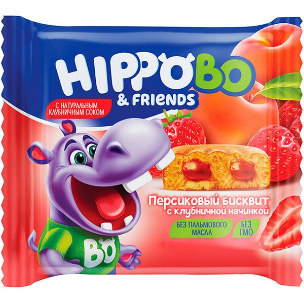 Пирожное бисквитное Hippo Bo and Friends