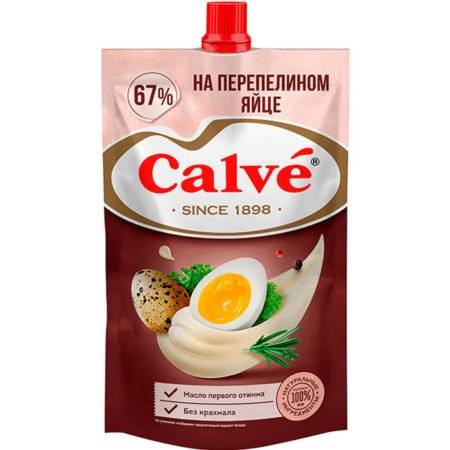 Майонез Calve на перепелином яйце