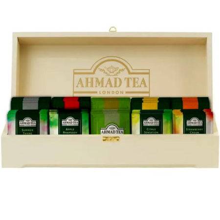 чай ахмад ассорти деревянная коробка