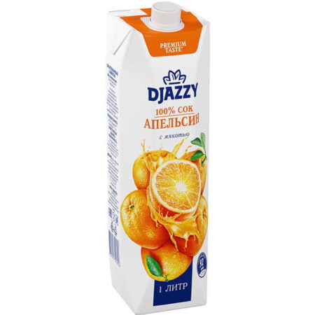 Сок Djazzy апельсиновый 1 литр