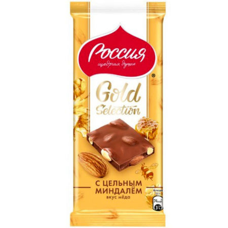 Шоколад Россия ГолдСелекшн миндаль мед